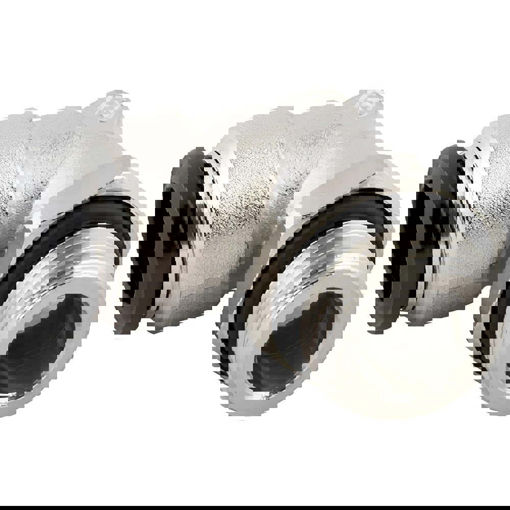 Push-To-Connect Tube to Metric Thread Tube Fitting: Swivel Elbow, M5 Thread